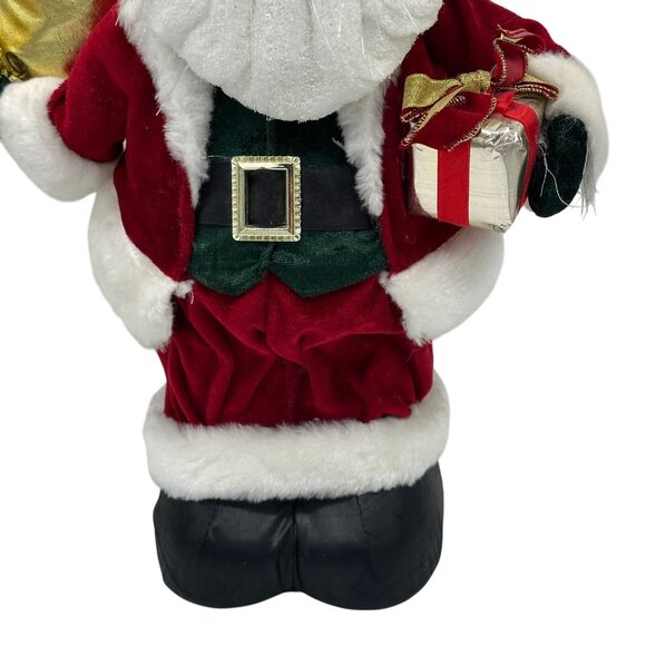 Santa Claus Christmas Figurine With Gifts & Gold Glasses Decoration - 18 Inches - Picture 8 of 10